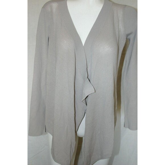 Giordano Ladies Womens Open Front Lightweight Gray Cardigan Wrap Sweater Size 2 - Picture 1 of 6